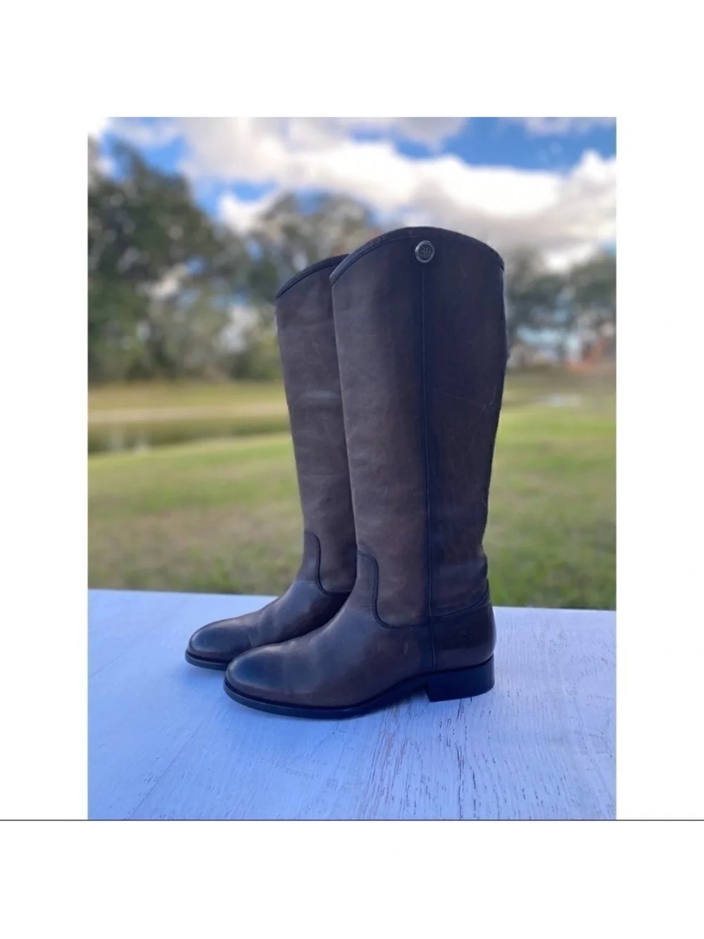 Classic Tall Brown Leather Riding Boots - Women's Frye Melissa Leather
